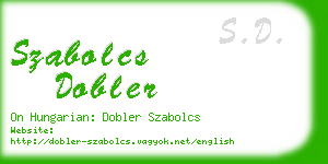 szabolcs dobler business card